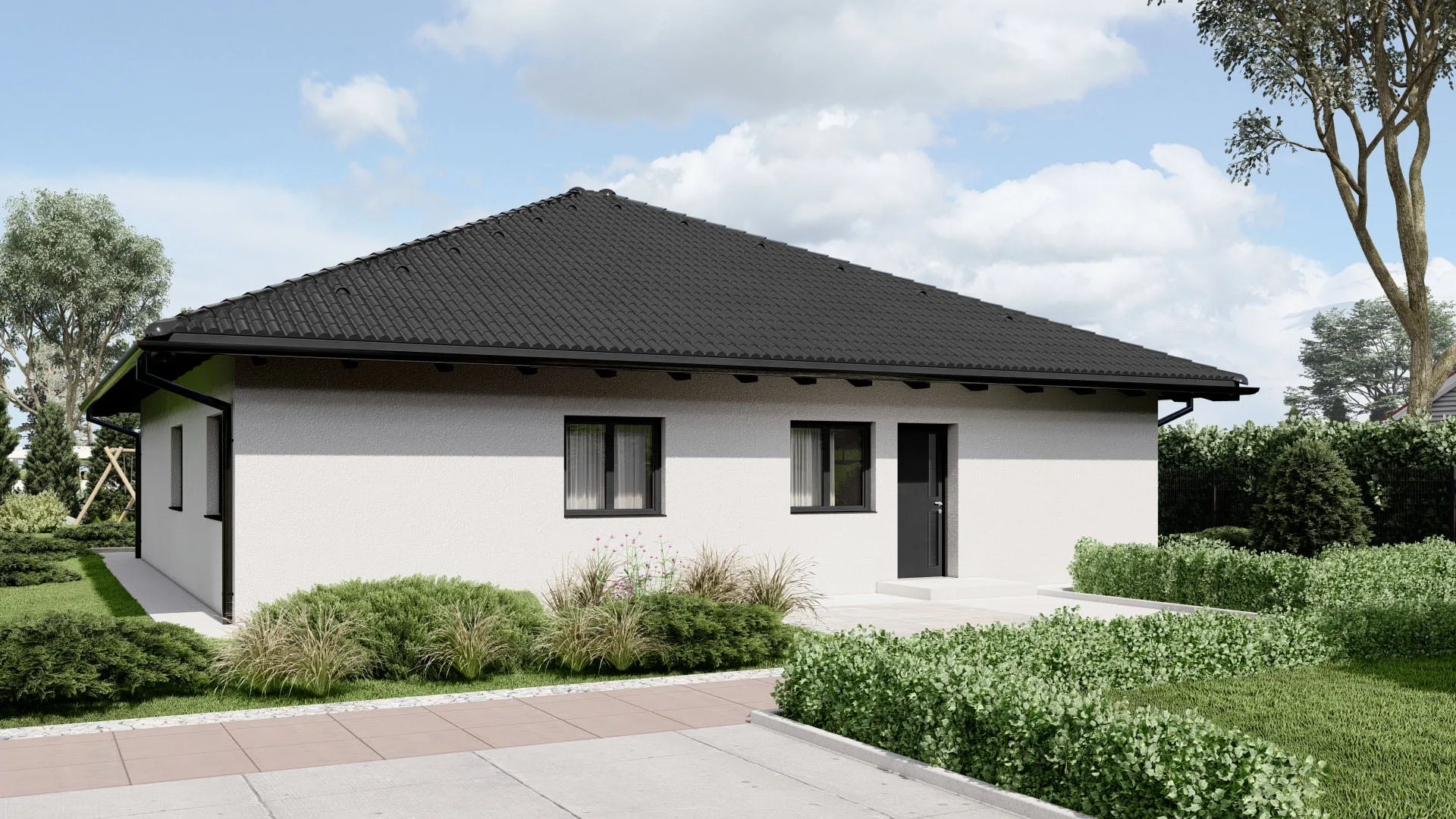 Moderní dřevostavba typu Rulzheim – pohled 2